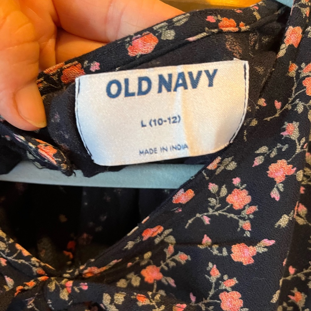 Old Navy Floral Girls Dress Size L 10/12 - Picture 5 of 6